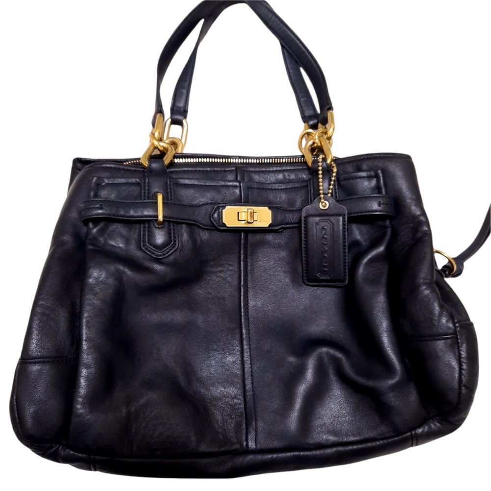 Coach Chelsea Leather Jayden Satchel Purse Black 17811M shoulder bag caryall